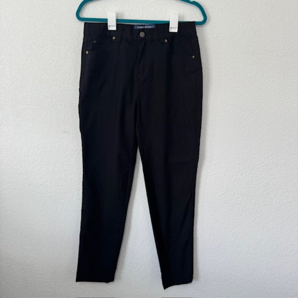 Bass Creek Workwear Pants Womens 14/16 Black Carpenter Utility Elastic Back